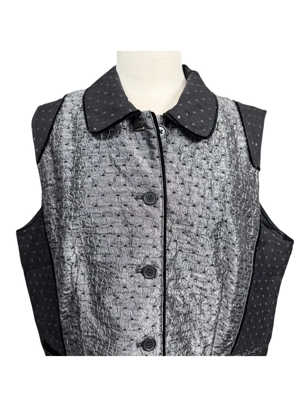 Coldwater Creek‎ Vest XL Gray Black